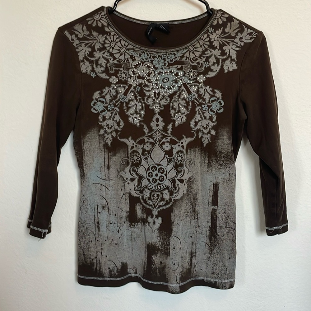 Y2K brown top🤎
